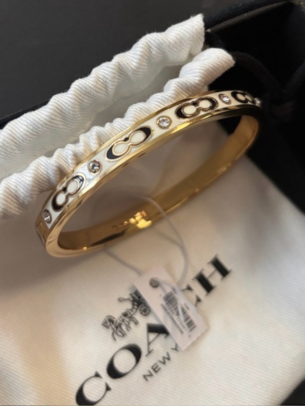 NWT Coach Signature C Hinged Bangle